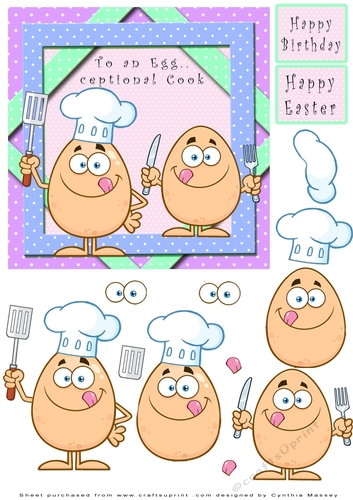 To An Egg...ceptional Cook - Decoupage