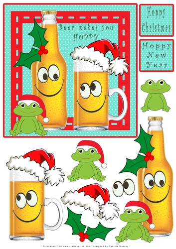 Hoppy New Year - Decoupage