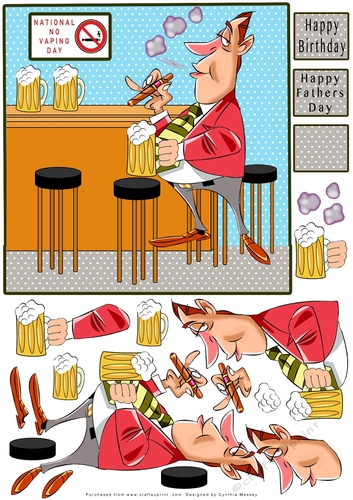 Enjoy A Cigar - Decoupage