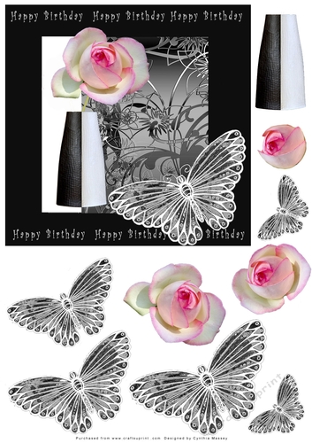 Elegant Rose - Decoupage