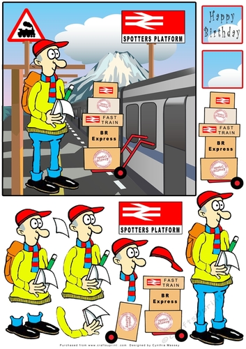 Train Spotter - Decoupage