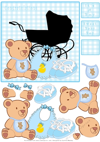 Sweet Baby Boy - Decoupage
