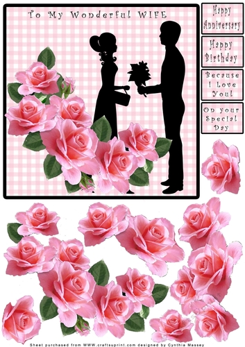 To My Wonderful Wife Decoupage