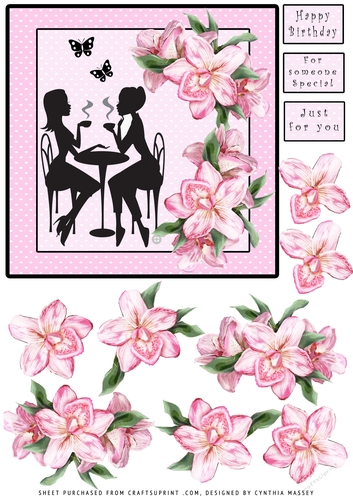 A Girly Chat - Decoupage