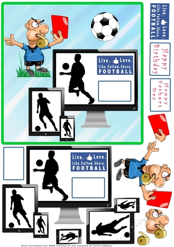 Live Love Football - Decoupage