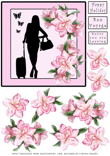 Bon Voyage Happy Holiday - Decoupage
