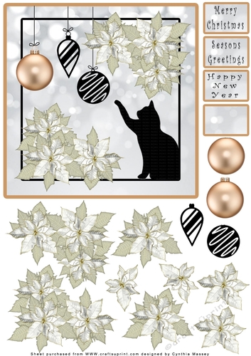 Kitten with Baubles