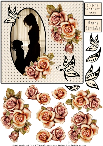 Happy Mothers Day - Decoupage