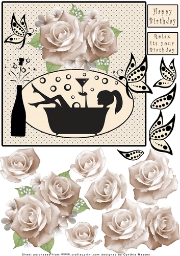 Relax Its Your Birthday - Decoupage