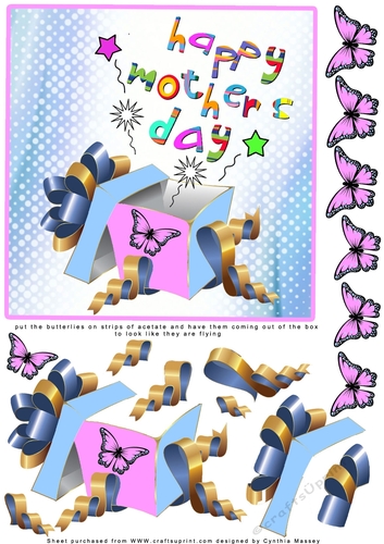 Mothers Day Butterflies - Decoupage