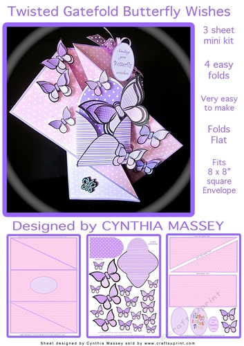 Twisted Gatefold Butterfly Wishes