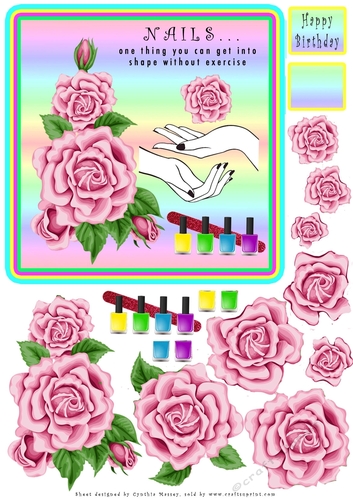 NAILS one thing you can get into shape without exercise - Decoupage