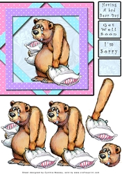 Having A Bad Bear Day - Decoupage