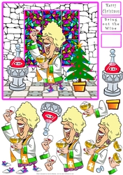 Bring Out The Christmas Wine - Decoupage