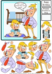 He Has Just Texted His First Word - Decoupage
