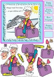 Always Travel First Class - Decoupage