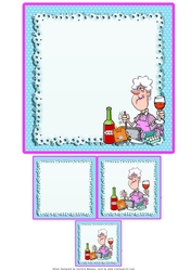 I Love To Cook With Wine - Insert