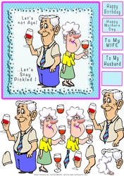 Lets Not Age Lets Stay Pickled - Decoupage
