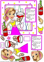 Its MY Wine - Decoupage