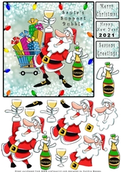 Santas Support Bubble - Decoupage