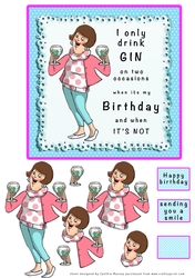 I Only Drink Gin - Decoupage