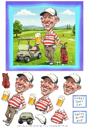 Happy Golf Day Male - Decoupage