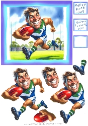 Rugby Male - Decoupage