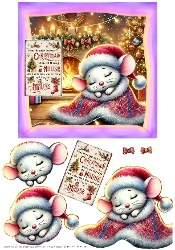 Christmas Mouse 2 - Decoupage
