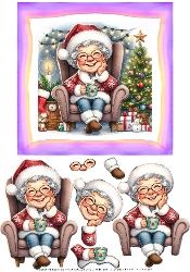 Christmas Chair Female - Decou[page