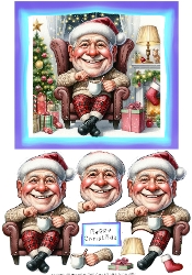 Christmas Chair Male - Decoupage