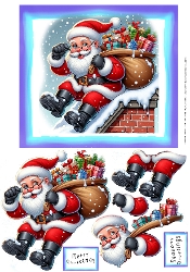 RoofTop Santa 2 - Decoupage