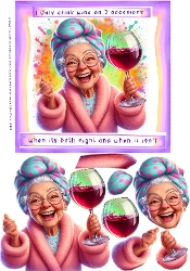 I Only Drink Wine on 2 Occasions - Decoupage