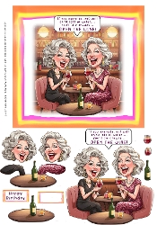 Open The Wine - Decoupage