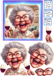 Wine A Little Laugh A Lot - Decoupage