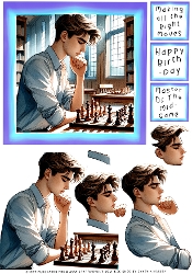 Chess-Master Of The Mid-Game - Decoupage