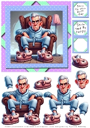 Mr Grumpy - Decoupage