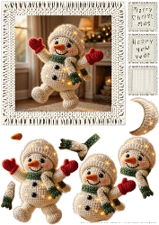 cup1465418_3367 - Knitted Snowman - Decoupage