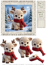 cup1467199_3367 - Knitted Reindeer 1 - Decoupage