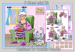 Knitting fast counts as exercise - mini kit