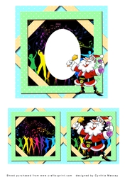 Santa Love To Zumba Insert