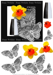 Elegant Spring Flower - Decoupage