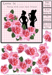 Love is...Being with your best friend Female - Decoupage