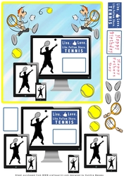 Live Love Tennis - Decoupage