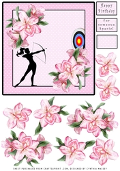 Archery Female - Decoupage