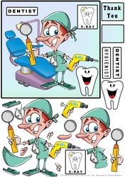 Dentist Hygienist - Decoupage
