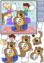 Theres No Sleep in Sleepover - Decoupage