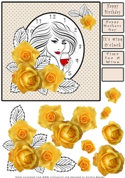 Its Wine OClock - Decoupage
