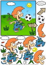 Football And Fishing - Decoupage