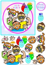 Face Painting Birthday - Decoupage