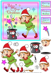 Believe In The Magic Of Christmas - Decoupage